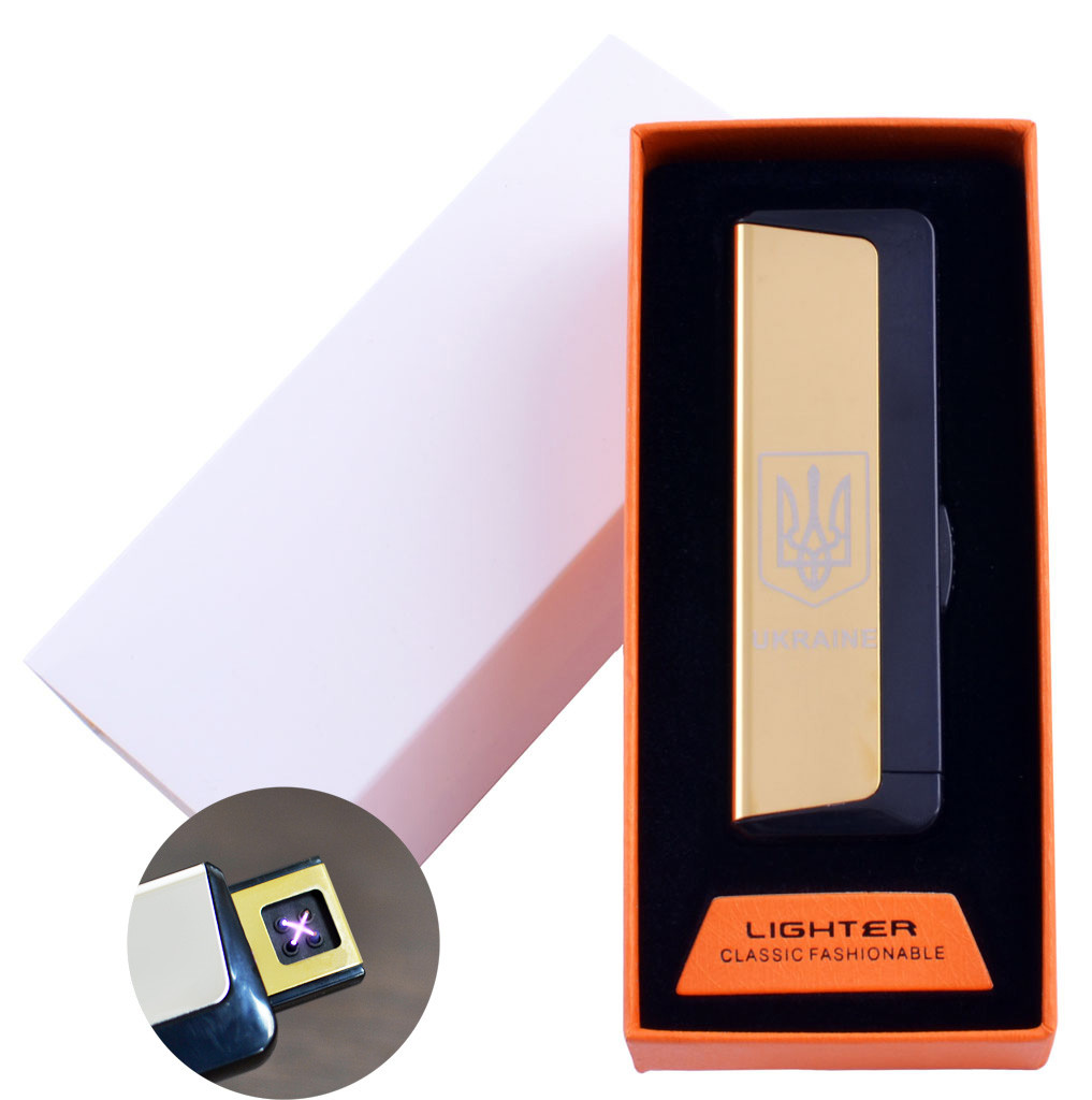 Электроимпульсная зажигалка в подарочной упаковке Ukraine (Двойная молния, USB) №HL-62 Gold
Электроимпульсная зажигалка в подарочной упаковке Ukraine (Двойная молния, USB) №HL-62 Gold
