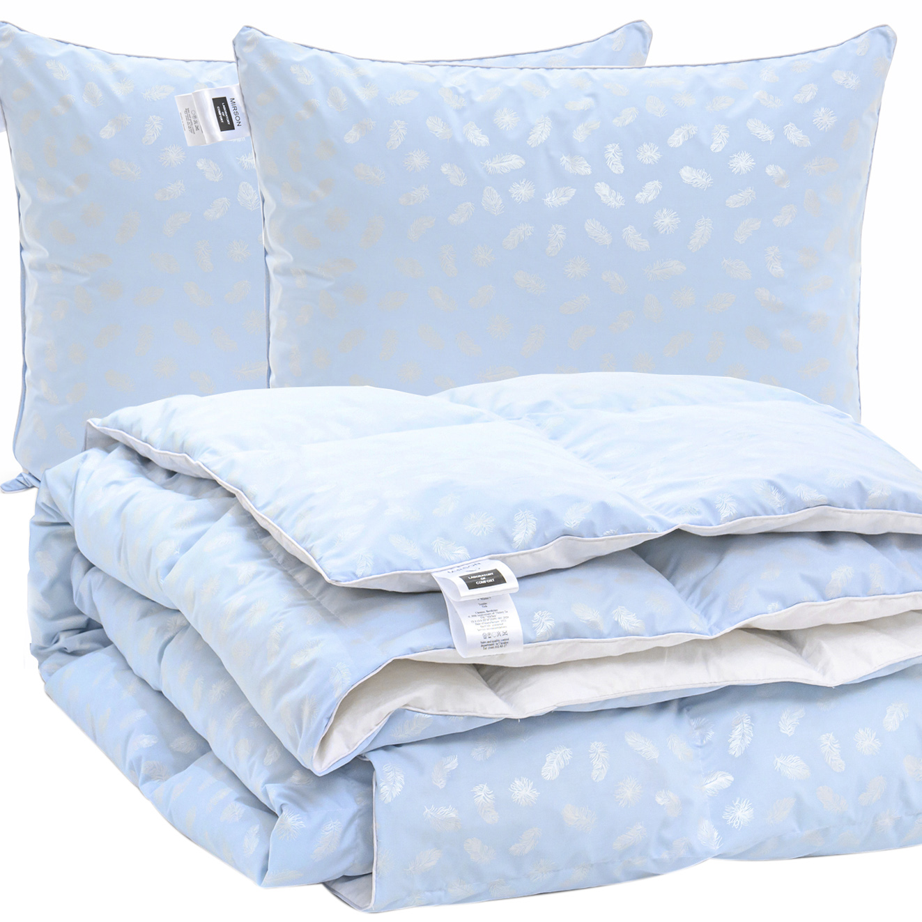 Набор пуховый MirSon №2127 Bio-Blue Зима 70% пух одеяло 200х220 + подушки 50х70 2 шт средние
Набор пуховый MirSon №2127 Bio-Blue Зима 70% пух одеяло 200х220 + подушки 50х70 2 шт средние