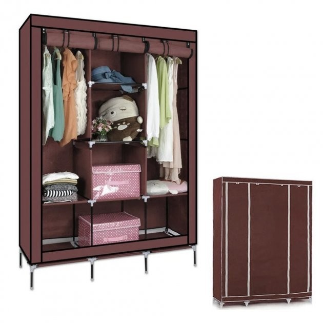 Портативный шкаф тканевый складной Storage Wardrobe 88130 органайзер для хранения вещей одежды обуви на 3 секции Contour Pro Коричневый
Портативный шкаф тканевый складной Storage Wardrobe 88130 органайзер для хранения вещей одежды обуви на 3 секции Contour Pro Коричневый