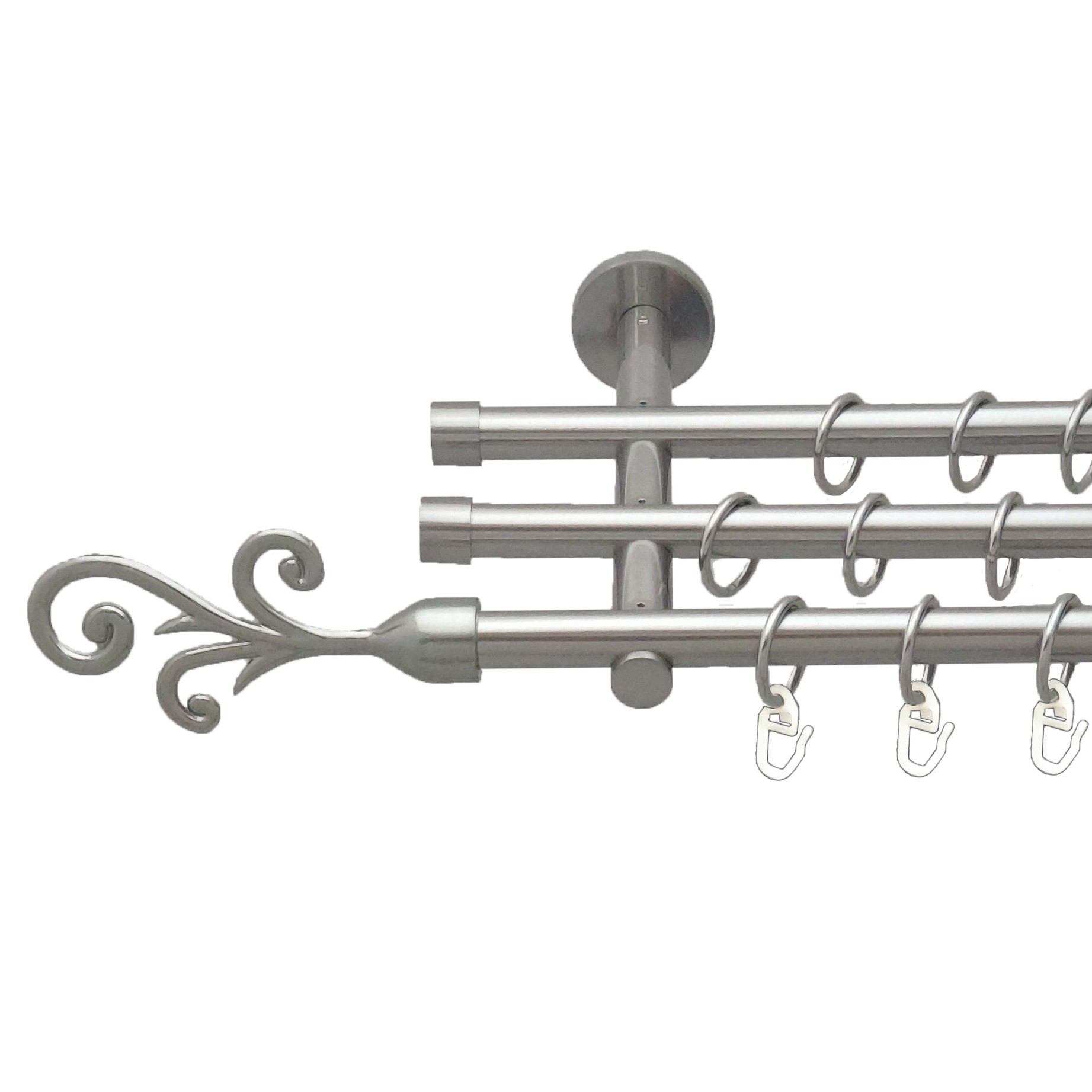 Карниз Orvit Фала металевий трирядний циліндр (20 см) гладка труба кільце металеве Нержавіюча Сталь 16\16\16 мм 200 см 
Карниз Orvit Фала металевий трирядний циліндр (20 см) гладка труба кільце металеве Нержавіюча Сталь 16\16\16 мм 200 см