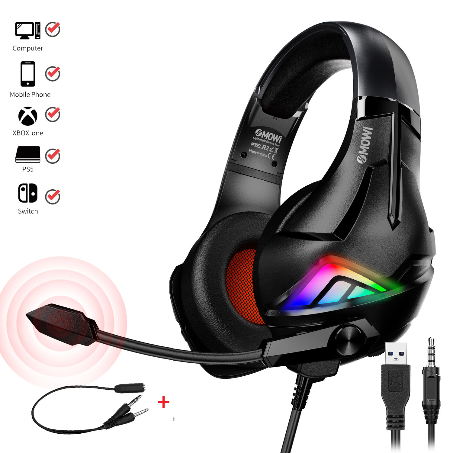 Игровые наушники с микрофоном проводная геймерская гарнитура для телефона компьютера xMOWI R2 Gray
Игровые наушники с микрофоном проводная геймерская гарнитура для телефона компьютера xMOWI R2 Gray