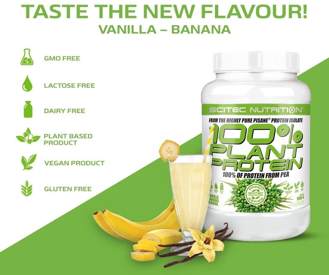 Протеин Scitec Nutrition 100% Plant Protein 900 g /30 servings/ Vanilla Banana 900 г
Протеин Scitec Nutrition 100% Plant Protein 900 g /30 servings/ Vanilla Banana 900 г