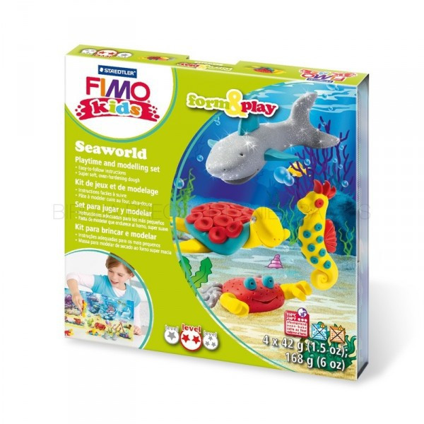 Набор полимерной глины Fimo Kids Морской мир 4 цвета по 42 грамма Staedtler, 803414
Набор полимерной глины Fimo Kids Морской мир 4 цвета по 42 грамма Staedtler, 803414