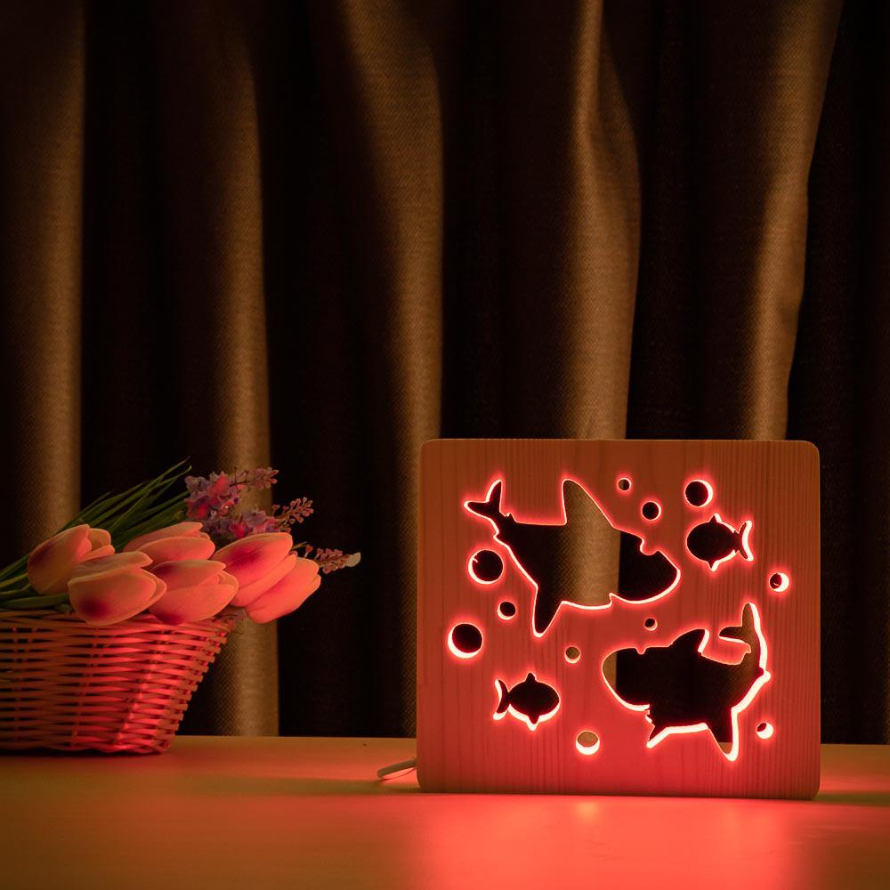 Светильник ночник ArtEco Light из дерева LED "Две акулы и рыбки" с пультом и регулировкой цвета, RGB
Светильник ночник ArtEco Light из дерева LED "Две акулы и рыбки" с пультом и регулировкой цвета, RGB