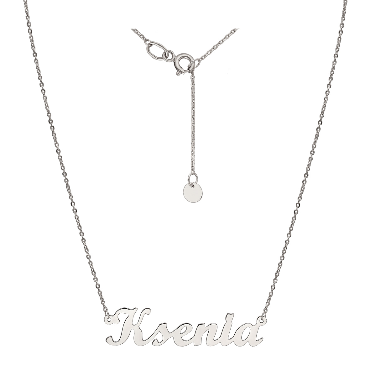 Именное колье Ksenia (Ксения) из родированного серебра Tango Jewellery Company 860280С размер 400
Именное колье Ksenia (Ксения) из родированного серебра Tango Jewellery Company 860280С размер 400