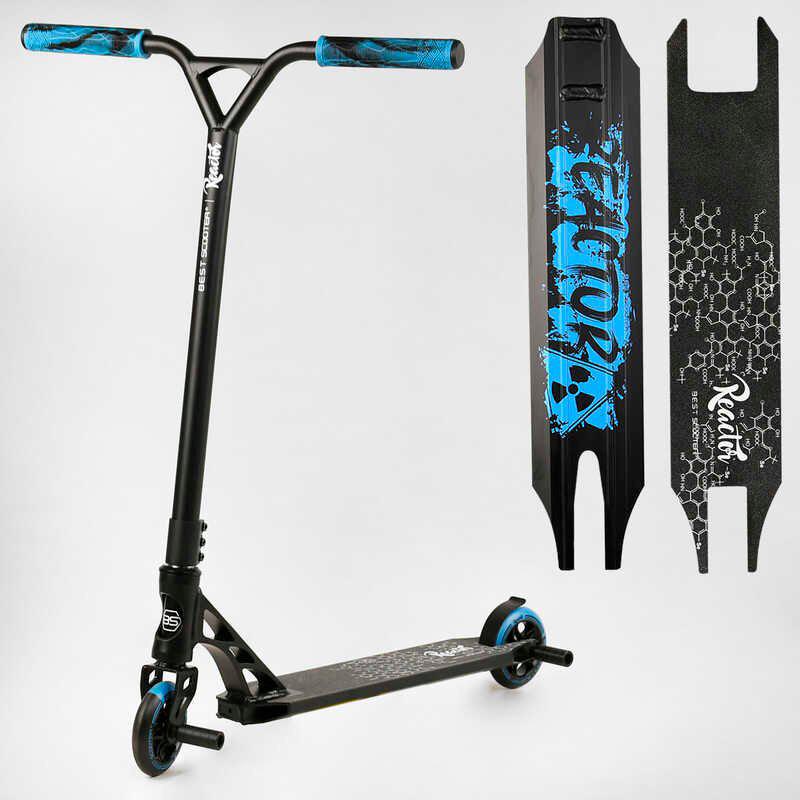 Самокат трюковый Reactor RC-11108 Best Scooter HIC-система, пеги, алюминиевый диск и дека, колёса PU, d=110мм, ширина руля 55 см Черно-голубой
Самокат трюковый Reactor RC-11108 Best Scooter HIC-система, пеги, алюминиевый диск и дека, колёса PU, d=110мм, ширина руля 55 см Черно-голубой