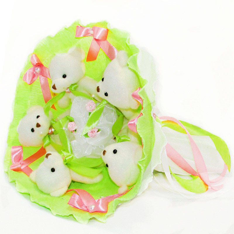 Букет из игрушек Мишки лайм 5344IT с 5ю игрушками 
Букет из игрушек Мишки лайм 5344IT с 5ю игрушками