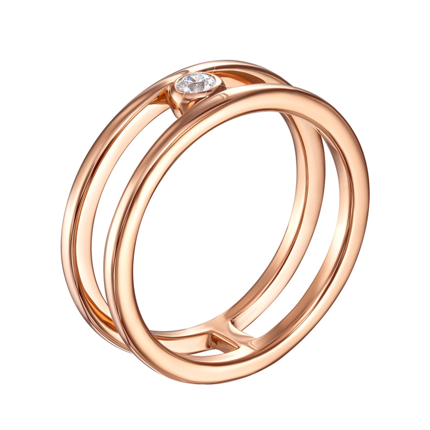 Кольцо с двойной шинкой из красного золота с фианитом S Zirconia 000129144 18.5 размера
Кольцо с двойной шинкой из красного золота с фианитом S Zirconia 000129144 18.5 размера
