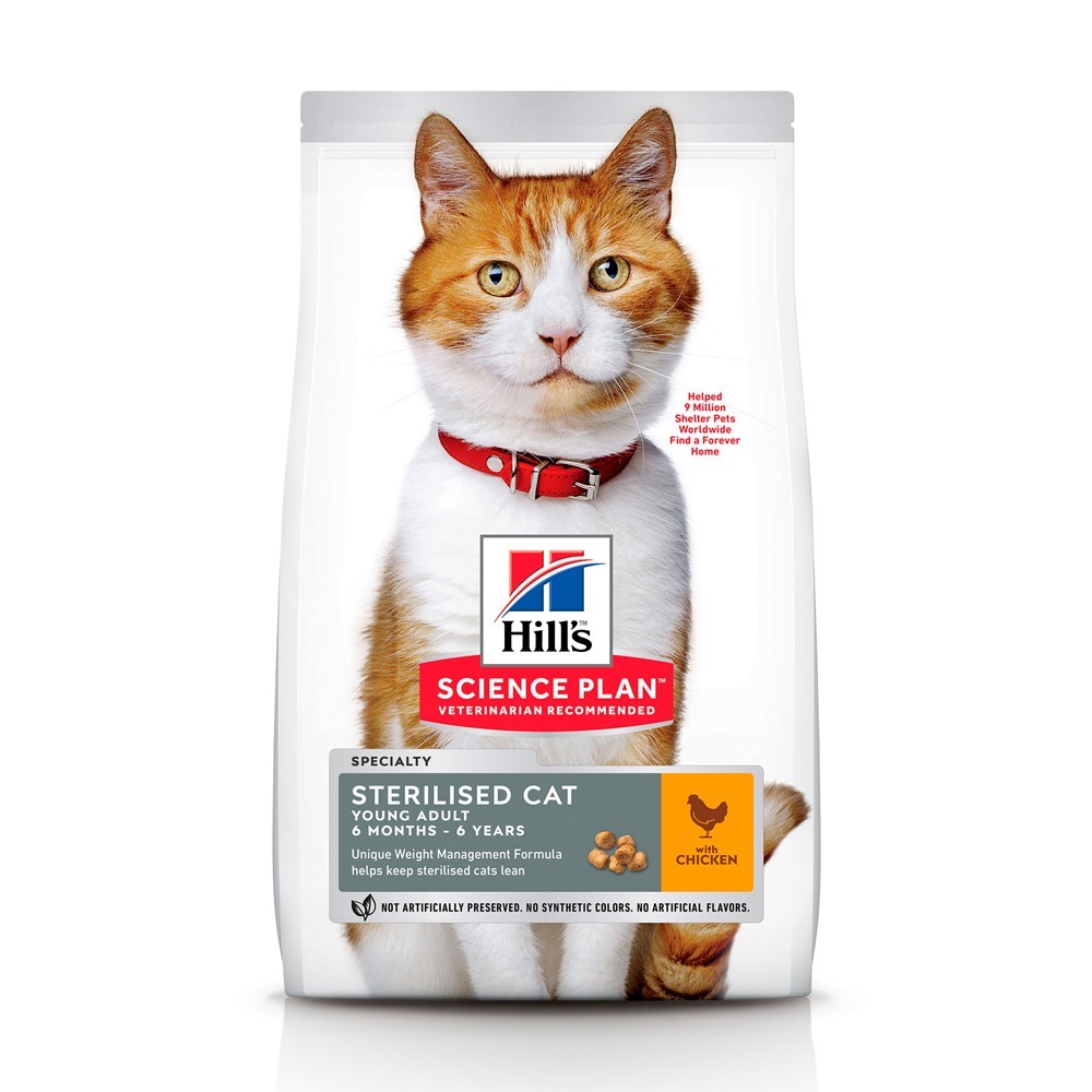 Сухой корм для стерилизованных кошек Hill's Science Plan Sterilised Cat Young Adult с курицей - 1,5 кг (604121) (52742935102)
Сухой корм для стерилизованных кошек Hill's Science Plan Sterilised Cat Young Adult с курицей - 1,5 кг (604121) (52742935102)