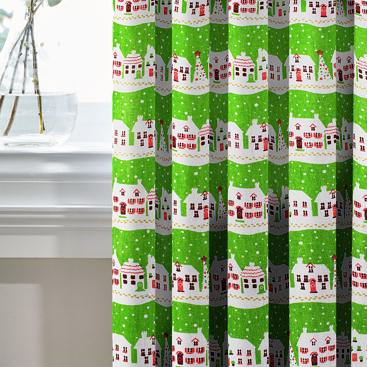 Шторы Декоративные Лён/Хлопок MacroHorizon Домики на Зеленом, 250*140 см (2 шт.)
Шторы Декоративные Лён/Хлопок MacroHorizon Домики на Зеленом, 250*140 см (2 шт.)