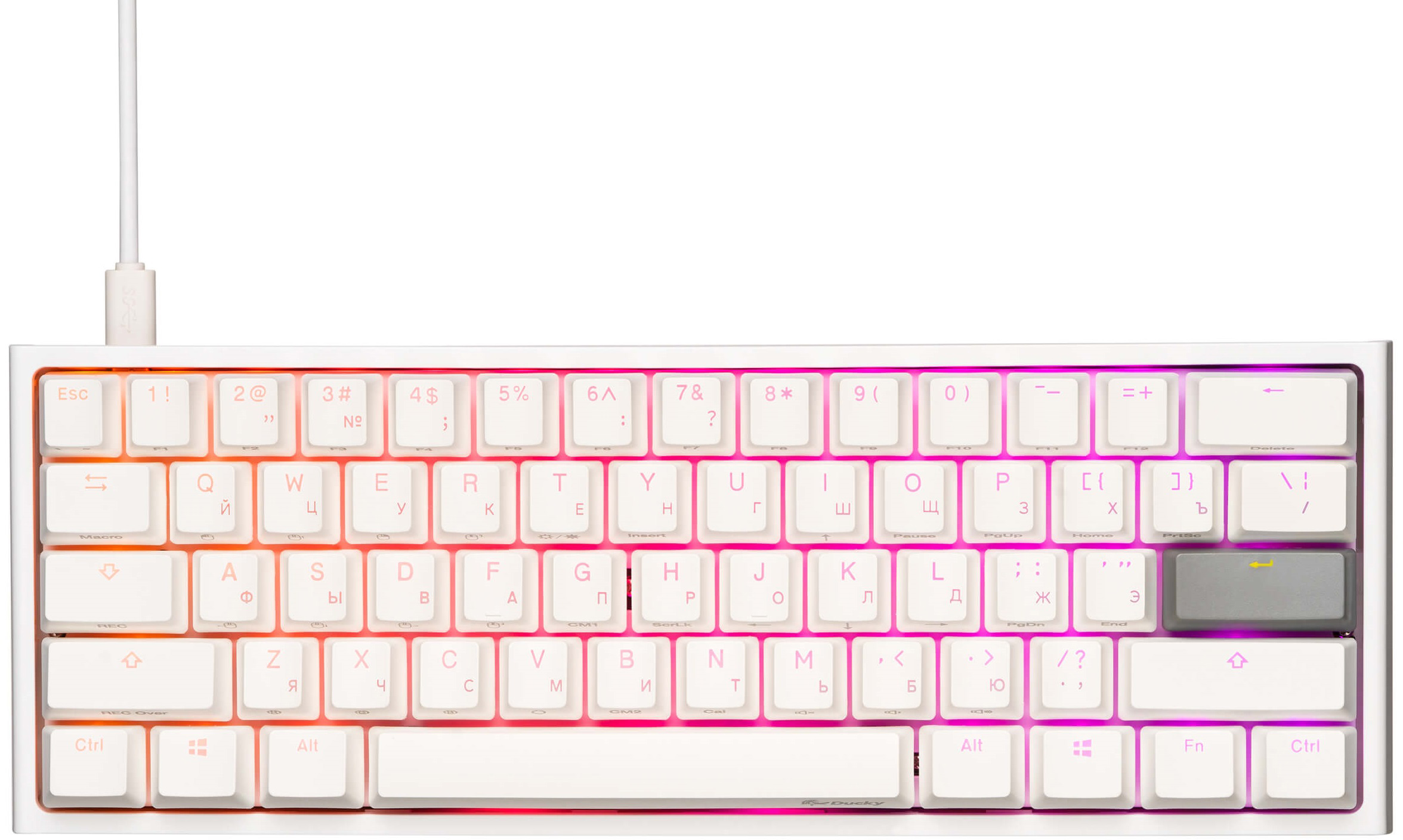 Клавиатура проводная Ducky One 2 Mini Cherry Brown RGB LED RU PBT White (DKON2061ST-BRUPDWWT1)
Клавиатура проводная Ducky One 2 Mini Cherry Brown RGB LED RU PBT White (DKON2061ST-BRUPDWWT1)