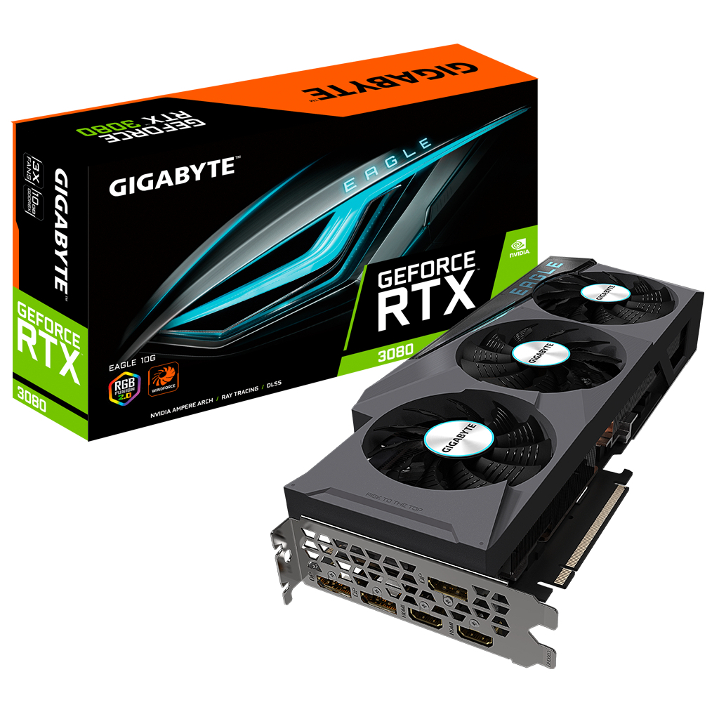 Видеокарта GIGABYTE GeForce RTX3080 10Gb EAGLE 2.0 LHR (GV-N3080EAGLE-10GD 2.0)
Видеокарта GIGABYTE GeForce RTX3080 10Gb EAGLE 2.0 LHR (GV-N3080EAGLE-10GD 2.0)