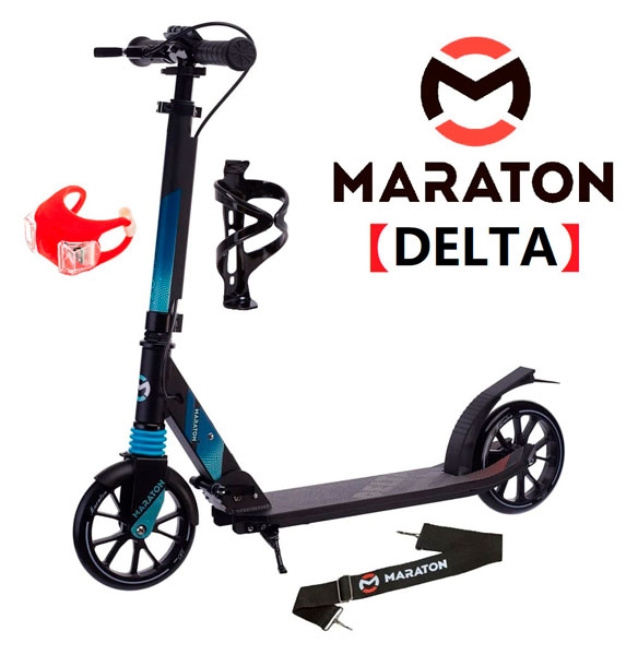 Детский двухколесный самокат Maraton DELTA (2021) Черный + LED-фонарик, держатель.
Детский двухколесный самокат Maraton DELTA (2021) Черный + LED-фонарик, держатель.