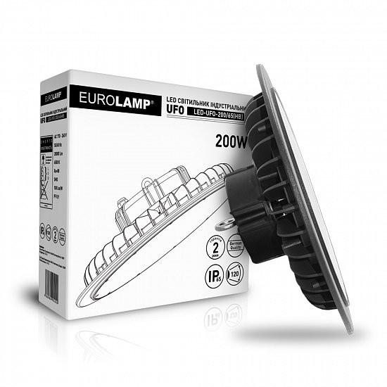 Светодиодный светильник EUROLAMP High Bay UFO 200Вт 6500К 20000Лм IP65 (LED-UFO-200/65(HB))
Светодиодный светильник EUROLAMP High Bay UFO 200Вт 6500К 20000Лм IP65 (LED-UFO-200/65(HB))