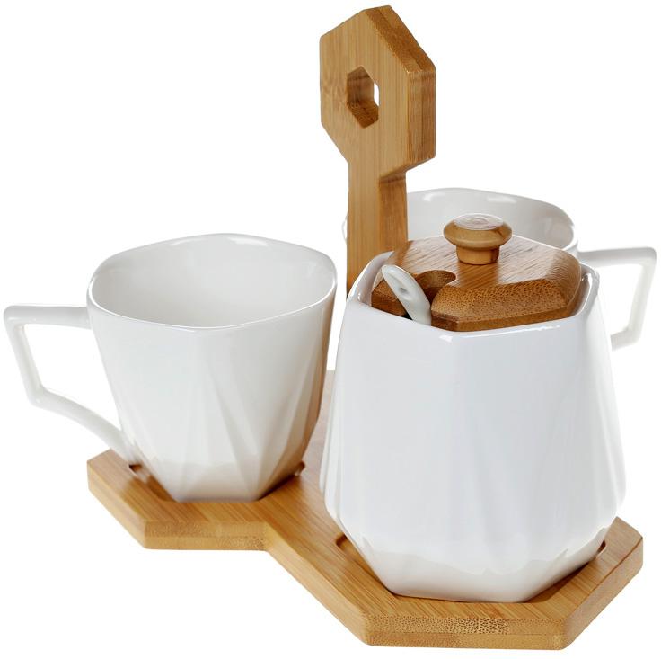 Кофейный набор Nouvelle Home Coutle 2 чашки 170мл и сахарница 330мл на подставке
Кофейный набор Nouvelle Home Coutle 2 чашки 170мл и сахарница 330мл на подставке