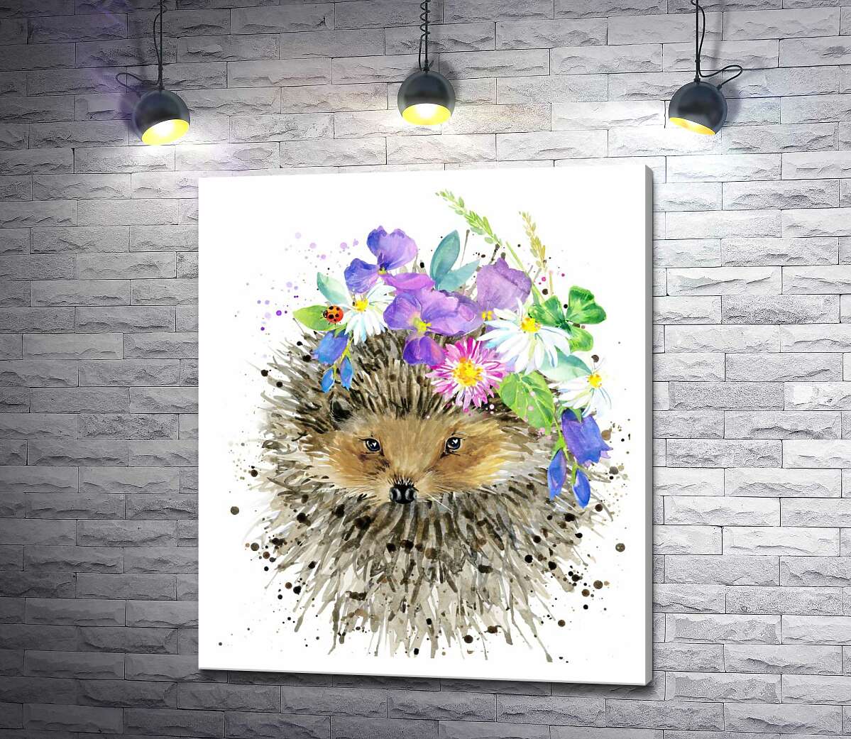 Картина ArtPoster Букет лесных цветов примостился на голове ежа 130x154 см Модуль №1
Картина ArtPoster Букет лесных цветов примостился на голове ежа 130x154 см Модуль №1
