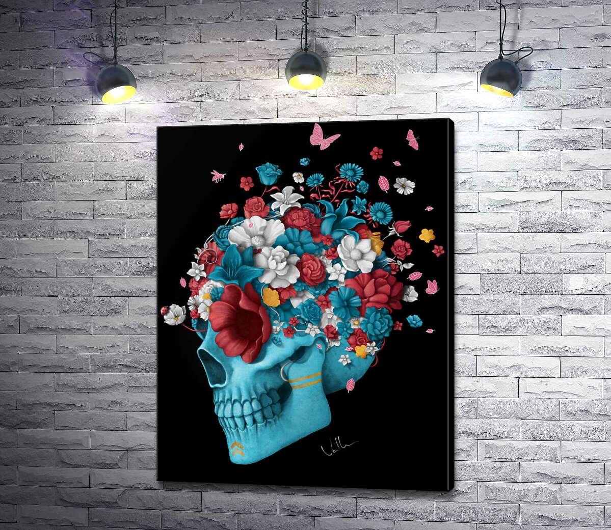 Картина ArtPoster Голубой профиль черепа, украшен разноцветными цветами 130x169 см Модуль №1
Картина ArtPoster Голубой профиль черепа, украшен разноцветными цветами 130x169 см Модуль №1