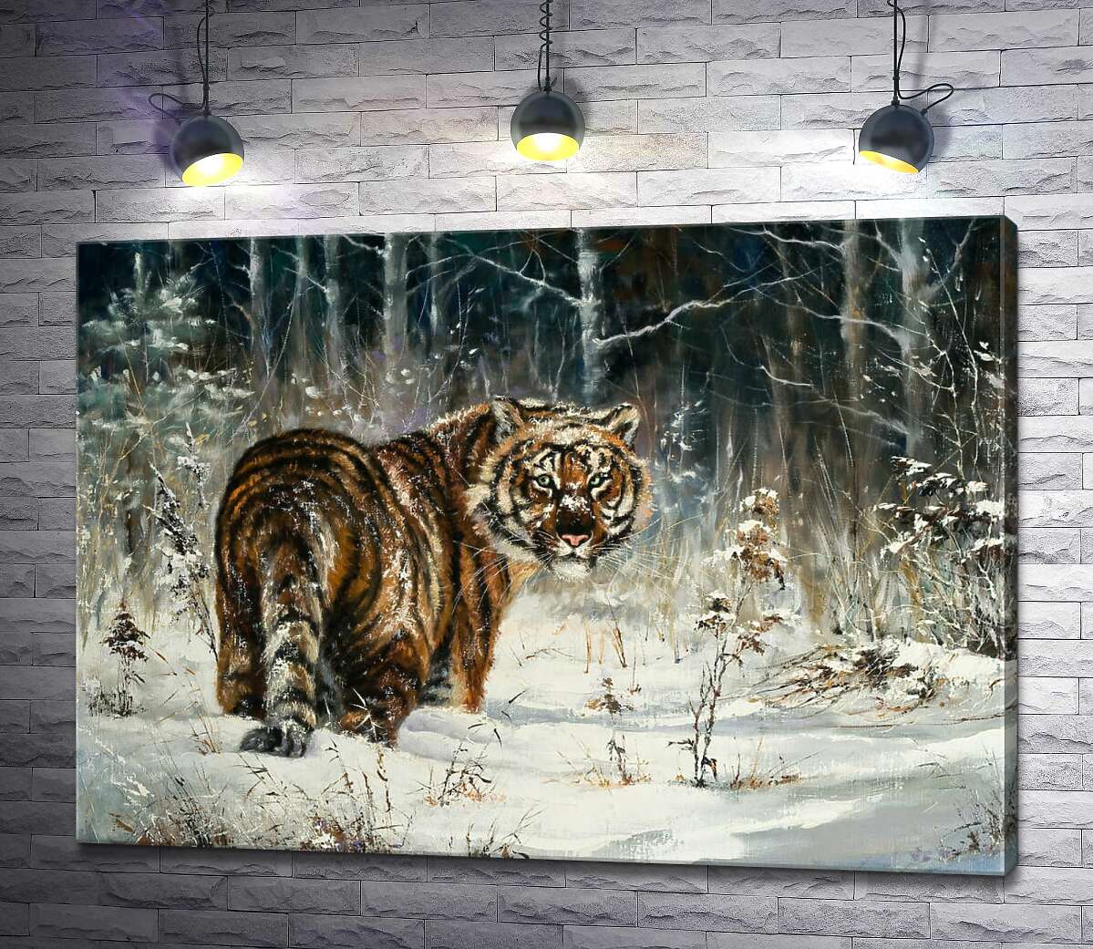 Картина ArtPoster Амурский тигр стоит на заснеженной лужайке 100x72 см Модуль №1
Картина ArtPoster Амурский тигр стоит на заснеженной лужайке 100x72 см Модуль №1