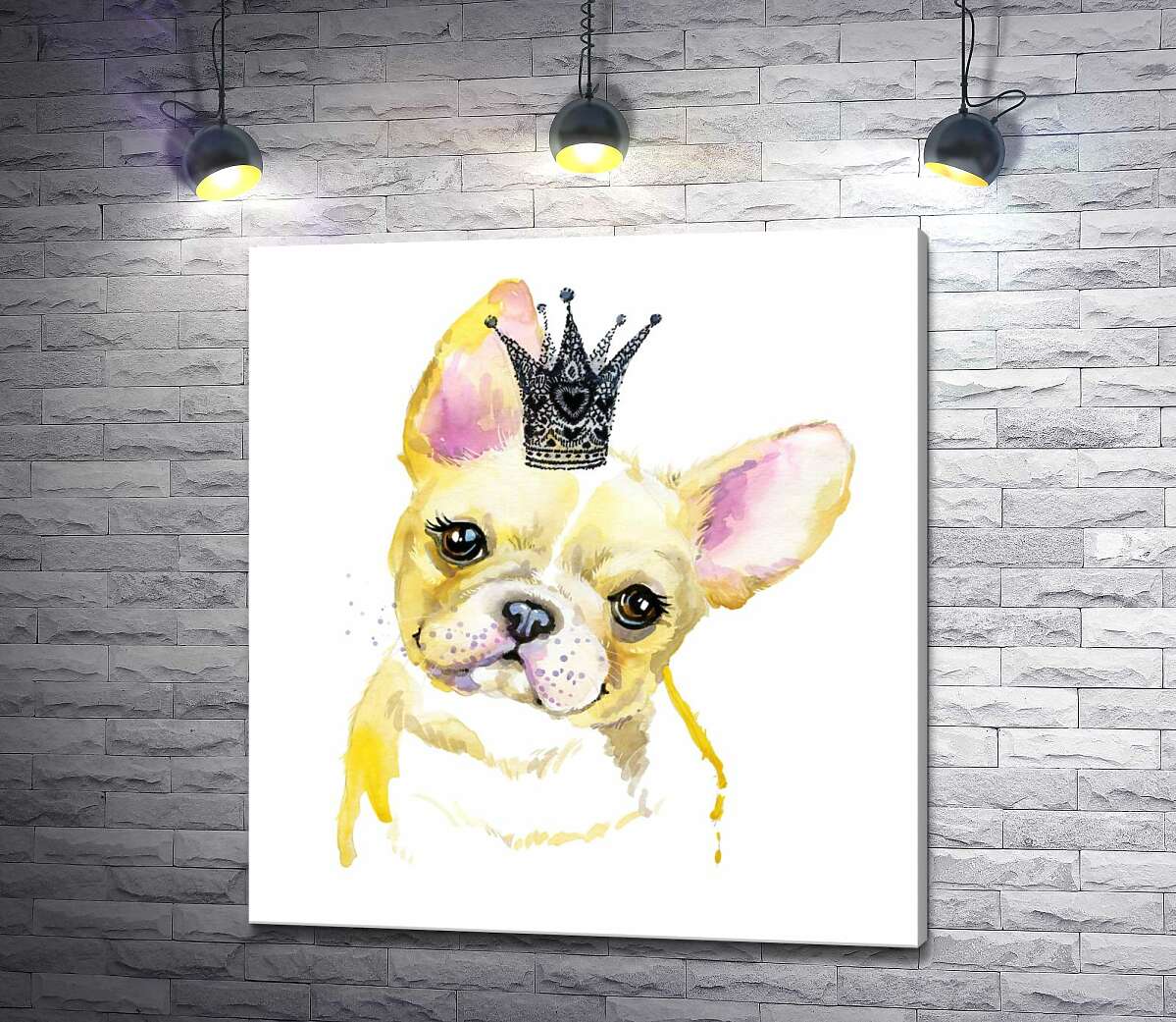 Картина ArtPoster Милая мордашка французского бульдога с ажурной короной на голове 130x142 см Модуль №1
Картина ArtPoster Милая мордашка французского бульдога с ажурной короной на голове 130x142 см Модуль №1