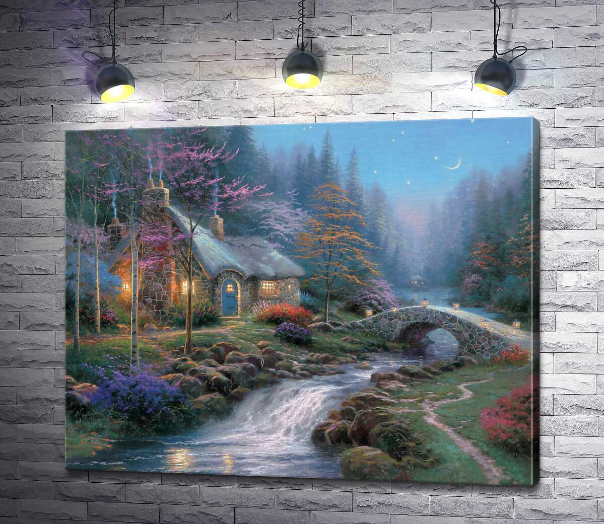 Картина ArtPoster Коттедж в сумерках (Twilight cottage) - Томас Кинкейд (Thomas Kinkade) 100x80 см Модуль №1
Картина ArtPoster Коттедж в сумерках (Twilight cottage) - Томас Кинкейд (Thomas Kinkade) 100x80 см Модуль №1
