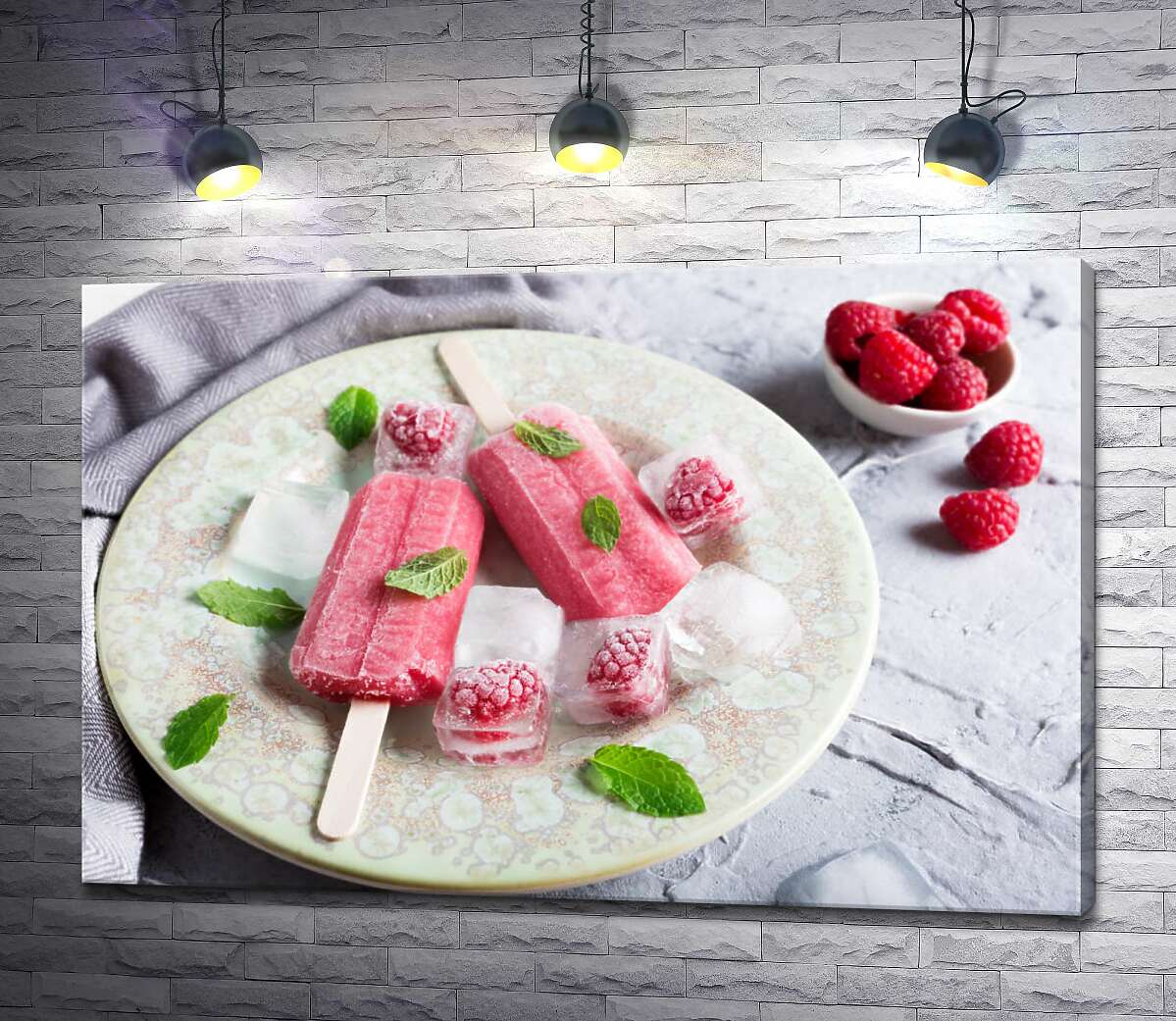 Картина ArtPoster Освежающая тарелка с малиновым мороженым и кубиками льда 130x87 см Модуль №1
Картина ArtPoster Освежающая тарелка с малиновым мороженым и кубиками льда 130x87 см Модуль №1