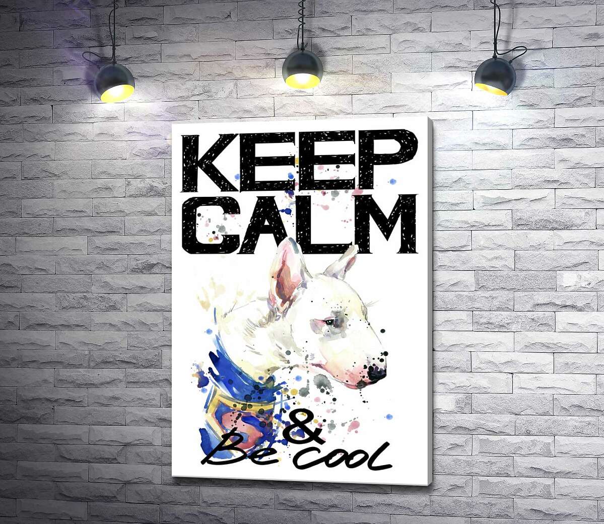 Картина ArtPoster Профиль бультерьера среди надписи "keep calm and be cool" 50x73 см Модуль №1
Картина ArtPoster Профиль бультерьера среди надписи "keep calm and be cool" 50x73 см Модуль №1