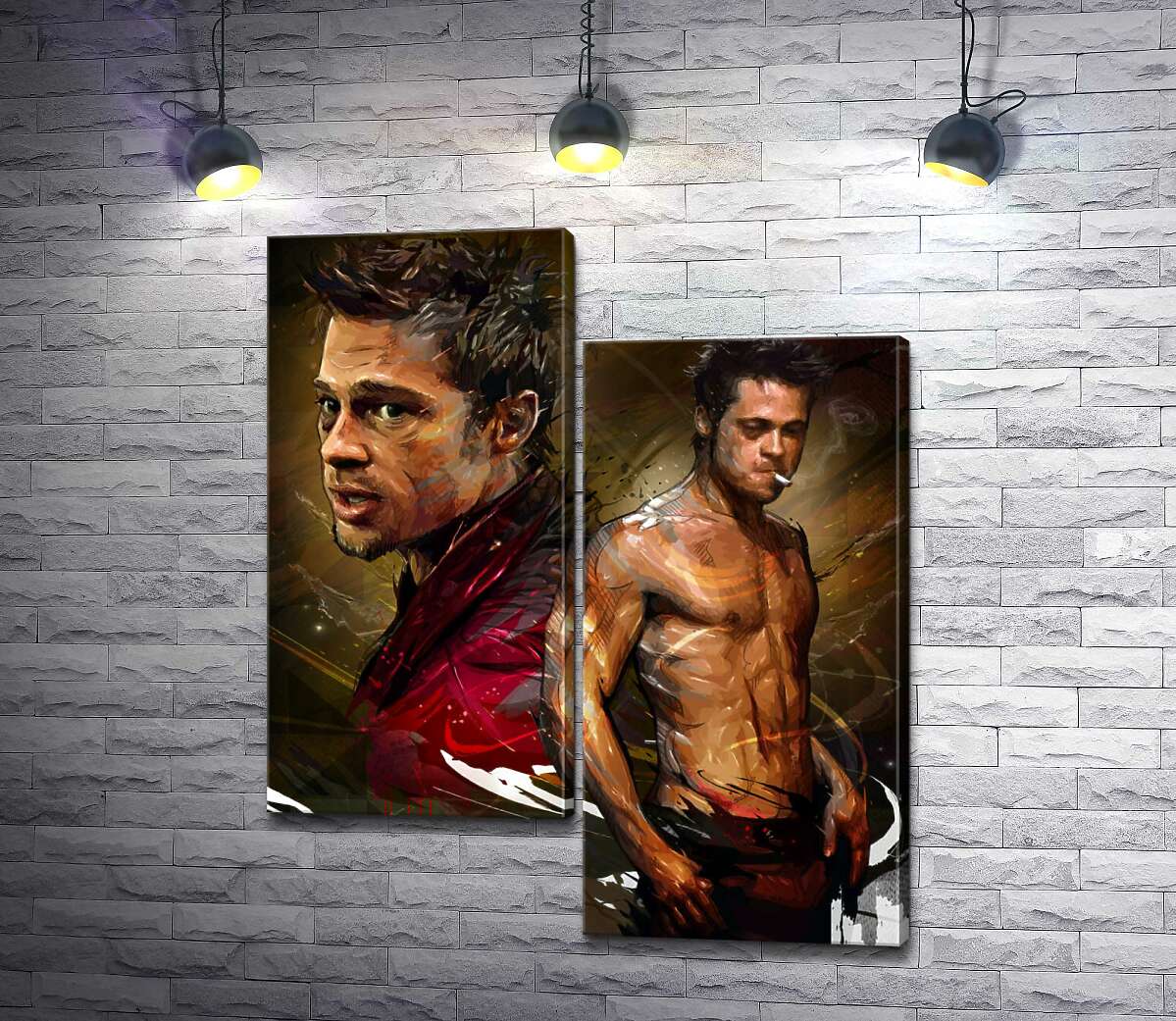 Модульная картина ArtPoster Актер Брэд Питт (Brad Pitt) в главной роли фильма "Бойцовский клуб" (Fight club) 100x121 см Модуль №5
Модульная картина ArtPoster Актер Брэд Питт (Brad Pitt) в главной роли фильма "Бойцовский клуб" (Fight club) 100x121 см Модуль №5