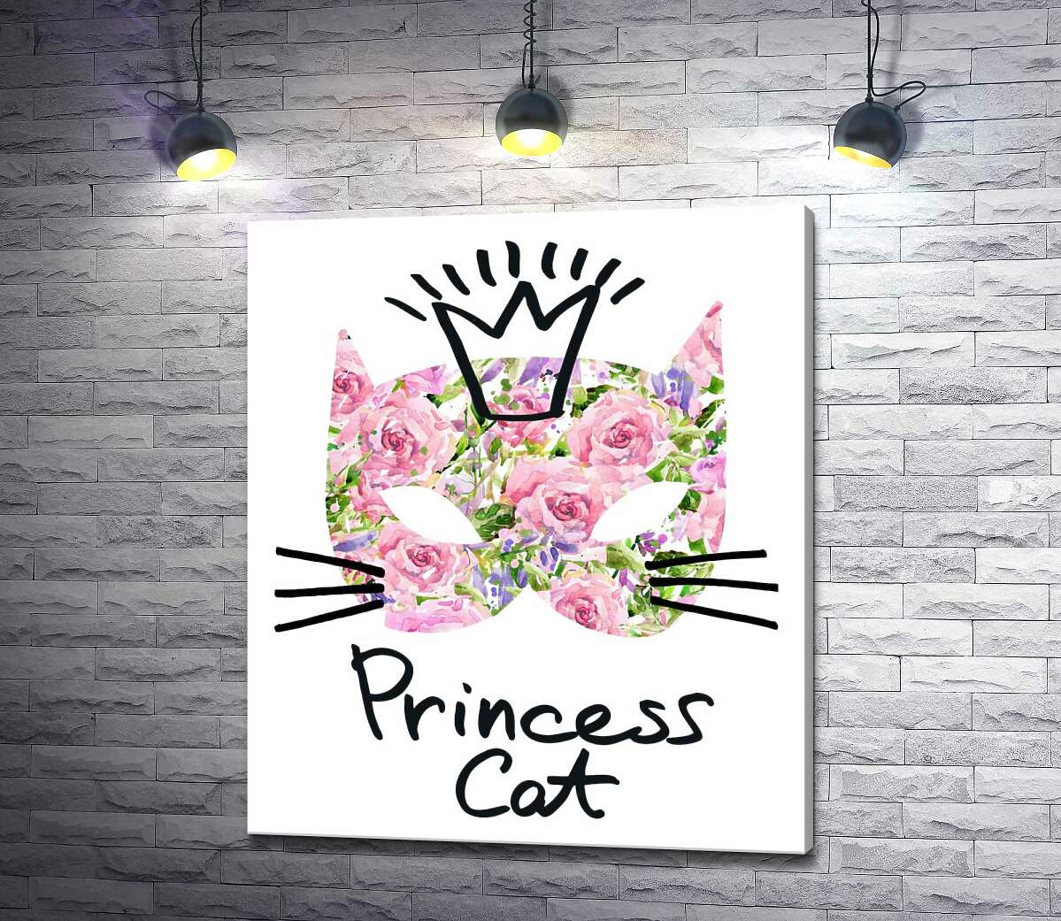Картина ArtPoster Розовая маска кота с надписью "princess cat" 130x154 см Модуль №1
Картина ArtPoster Розовая маска кота с надписью "princess cat" 130x154 см Модуль №1