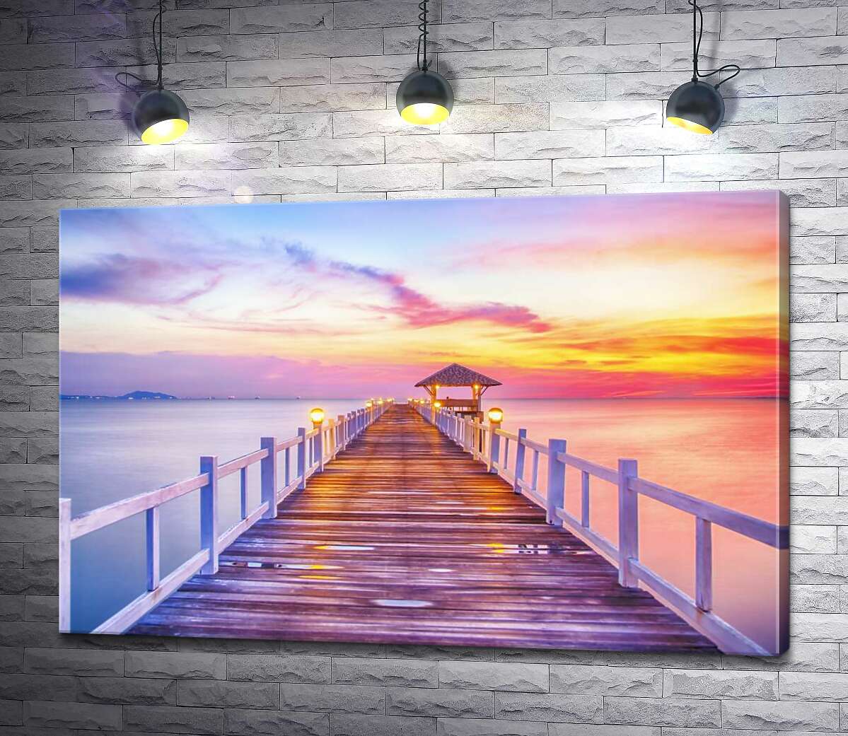 Картина ArtPoster Сиренево-оранжевые оттенки заката на романтическом причале 100x66 см Модуль №1
Картина ArtPoster Сиренево-оранжевые оттенки заката на романтическом причале 100x66 см Модуль №1