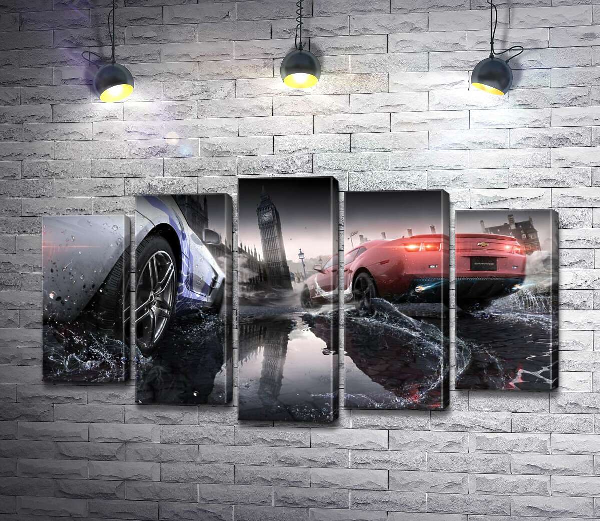 Модульная картина ArtPoster Азарт от гонок на автомобилях по лужам туманного Лондона 130x74 см Модуль №26
Модульная картина ArtPoster Азарт от гонок на автомобилях по лужам туманного Лондона 130x74 см Модуль №26