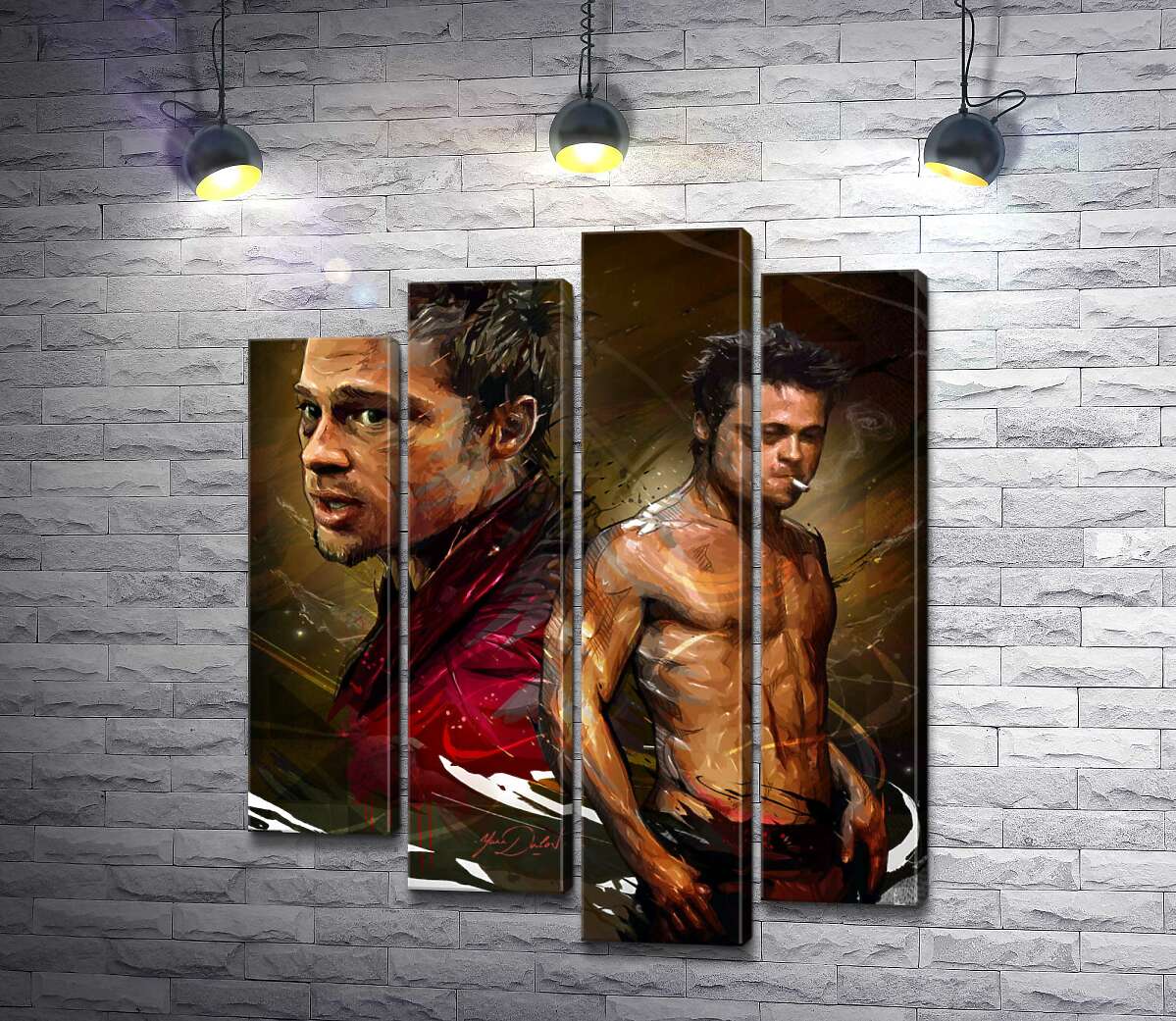 Модульная картина ArtPoster Актер Брэд Питт (Brad Pitt) в главной роли фильма "Бойцовский клуб" (Fight club) 80x98 см Модуль №21
Модульная картина ArtPoster Актер Брэд Питт (Brad Pitt) в главной роли фильма "Бойцовский клуб" (Fight club) 80x98 см Модуль №21