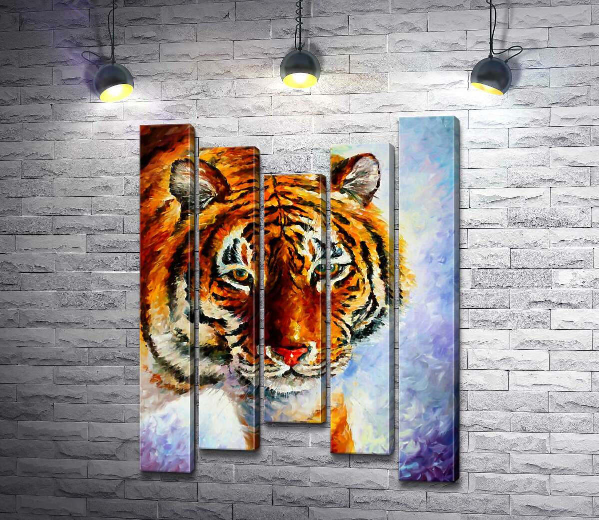 Модульная картина ArtPoster Амурский тигр шагает по заснеженной земле 130x174 см Модуль №28
Модульная картина ArtPoster Амурский тигр шагает по заснеженной земле 130x174 см Модуль №28