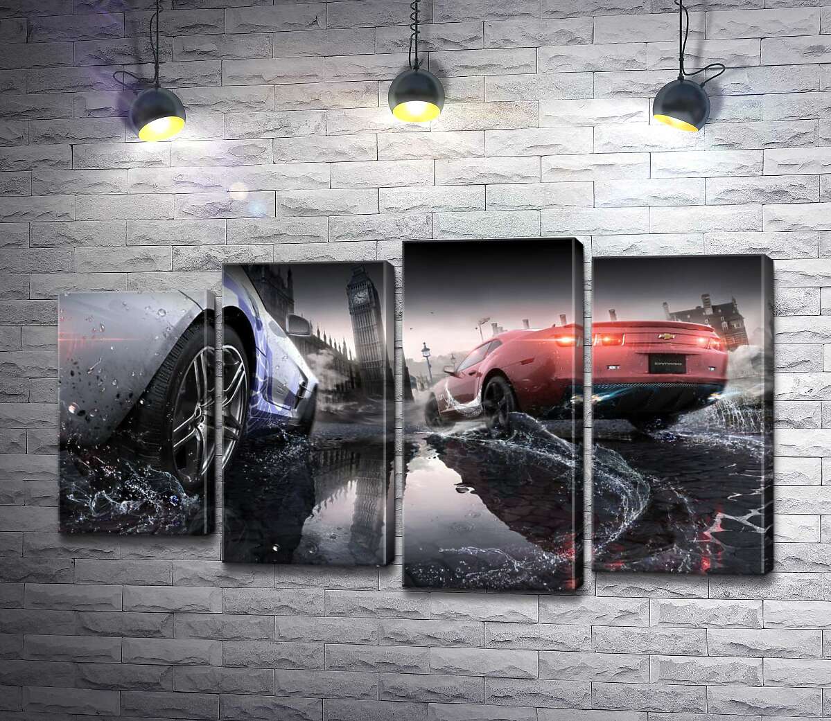 Модульная картина ArtPoster Азарт от гонок на автомобилях по лужам туманного Лондона 100x58 см Модуль №21
Модульная картина ArtPoster Азарт от гонок на автомобилях по лужам туманного Лондона 100x58 см Модуль №21
