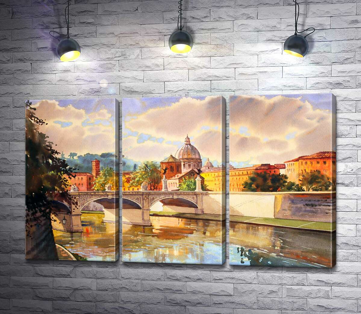 Модульная картина ArtPoster Белоснежный мост святого Ангела (St. Angelo Bridge) над речкой Тибр 102x61 см Модуль №11
Модульная картина ArtPoster Белоснежный мост святого Ангела (St. Angelo Bridge) над речкой Тибр 102x61 см Модуль №11