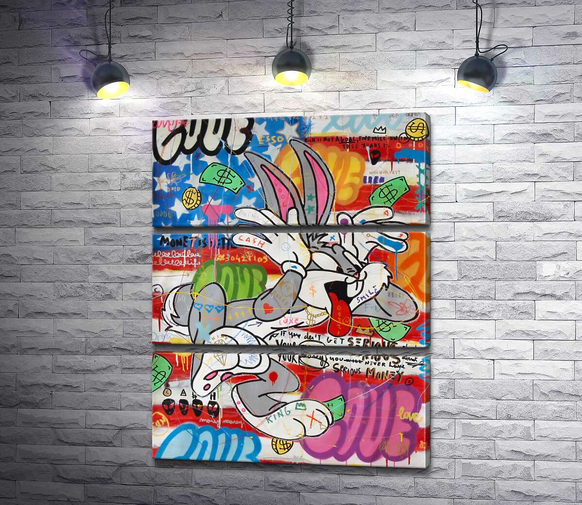 Модульная картина ArtPoster Багз Банни (Bugs Bunny) насмешливо показывает язык 130x165 см Модуль №13
Модульная картина ArtPoster Багз Банни (Bugs Bunny) насмешливо показывает язык 130x165 см Модуль №13