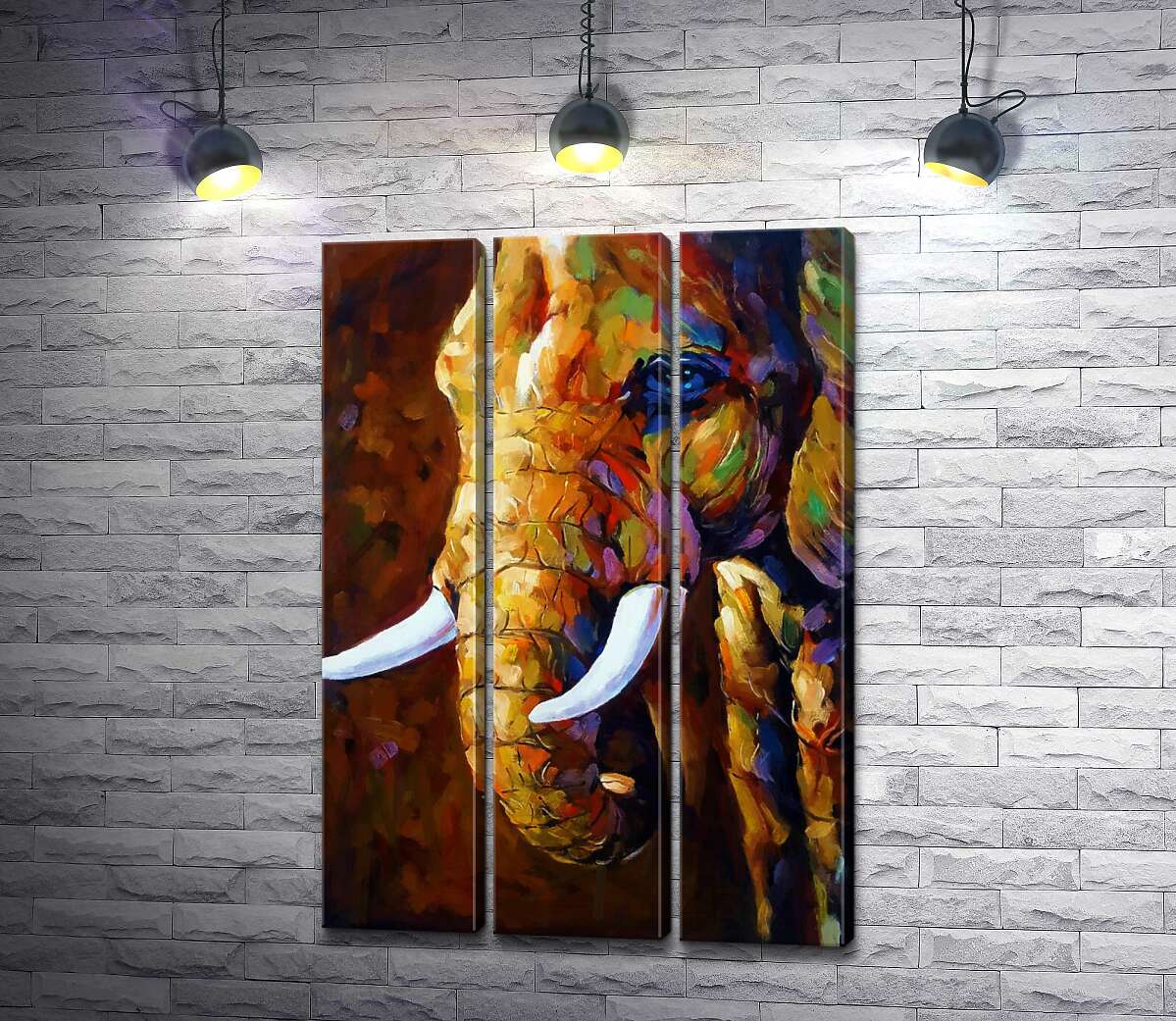 Модульная картина ArtPoster Белоснежные бивни в цветном силуэте слона 60x90 см Модуль №11
Модульная картина ArtPoster Белоснежные бивни в цветном силуэте слона 60x90 см Модуль №11