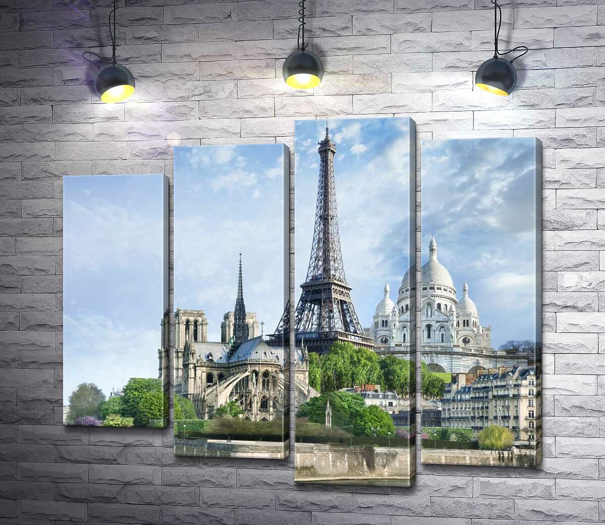 Модульная картина ArtPoster Архитектурные произведения Парижа: Эйфелева башня (Eiffel tower), Нотр-Дам-де-Пари (Notre Dame de Paris), базилика Сакре-Кер (Basilique du Sacre Cœur) 80x71 см Модуль №21
Модульная картина ArtPoster Архитектурные произведения Парижа: Эйфелева башня (Eiffel tower), Нотр-Дам-де-Пари (Notre Dame de Paris), базилика Сакре-Кер (Basilique du Sacre Cœur) 80x71 см Модуль №21