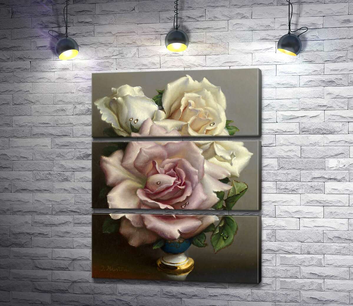 Модульная картина ArtPoster Белые и розовые розы в синей вазе 100x126 см Модуль №13
Модульная картина ArtPoster Белые и розовые розы в синей вазе 100x126 см Модуль №13