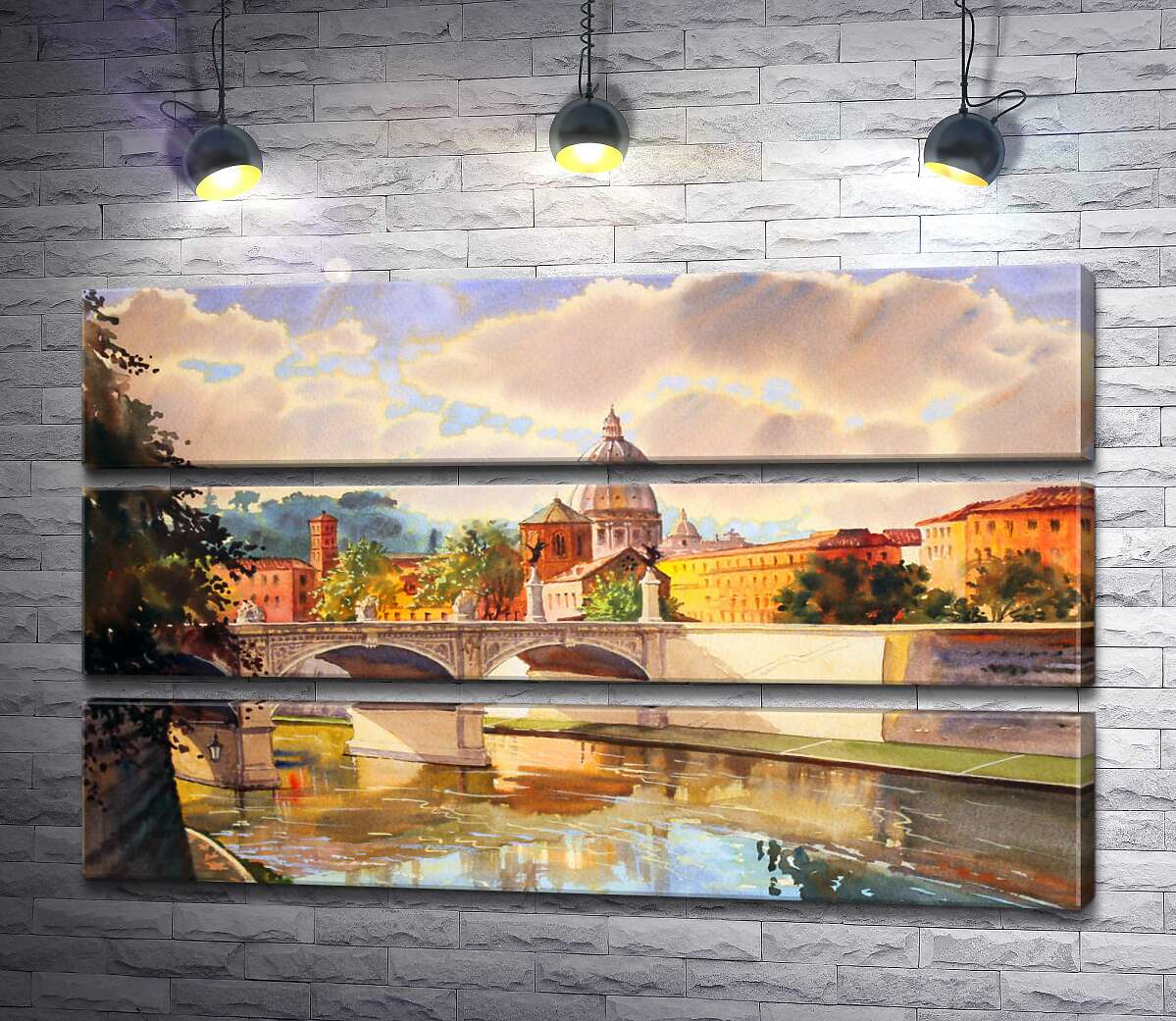 Модульная картина ArtPoster Белоснежный мост святого Ангела (St. Angelo Bridge) над речкой Тибр 100x63 см Модуль №13
Модульная картина ArtPoster Белоснежный мост святого Ангела (St. Angelo Bridge) над речкой Тибр 100x63 см Модуль №13