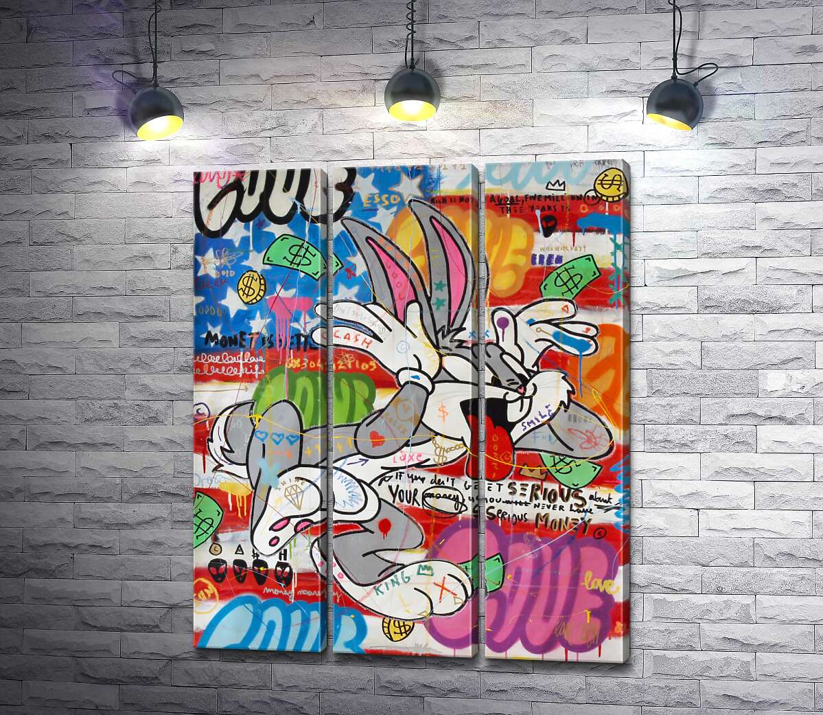Модульная картина ArtPoster Багз Банни (Bugs Bunny) насмешливо показывает язык 132x164 см Модуль №11
Модульная картина ArtPoster Багз Банни (Bugs Bunny) насмешливо показывает язык 132x164 см Модуль №11
