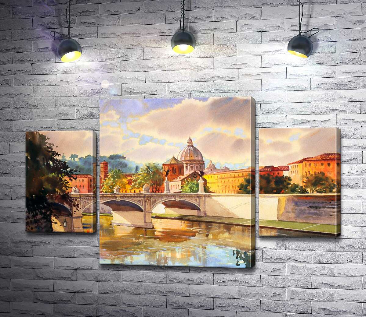 Модульная картина ArtPoster Белоснежный мост святого Ангела (St. Angelo Bridge) над речкой Тибр 80x49 см Модуль №7
Модульная картина ArtPoster Белоснежный мост святого Ангела (St. Angelo Bridge) над речкой Тибр 80x49 см Модуль №7