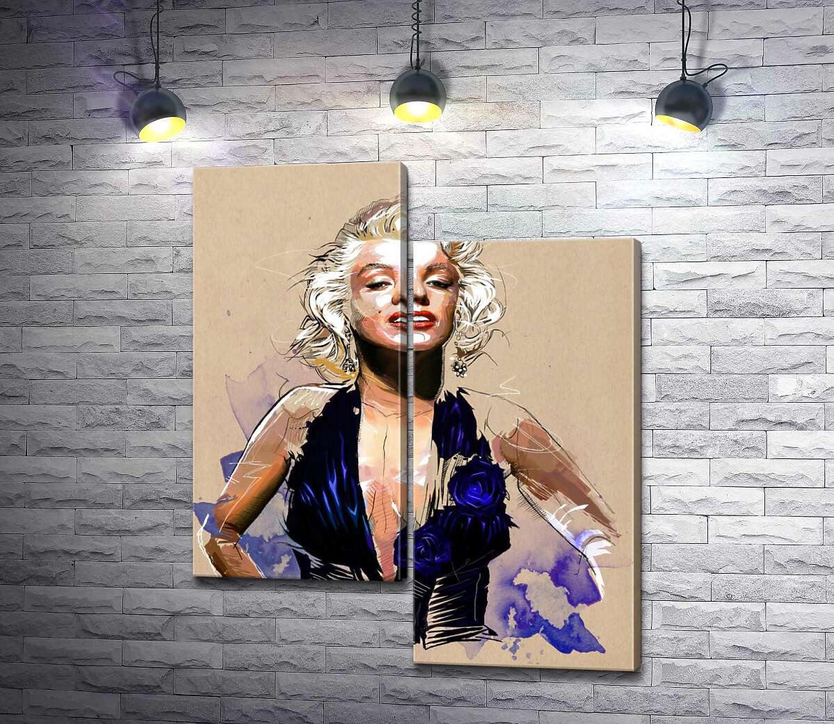 Модульная картина ArtPoster Вызывающий образ Мэрилин Монро (Marilyn Monroe) в открытом синем платье 130x160 см Модуль №5
Модульная картина ArtPoster Вызывающий образ Мэрилин Монро (Marilyn Monroe) в открытом синем платье 130x160 см Модуль №5
