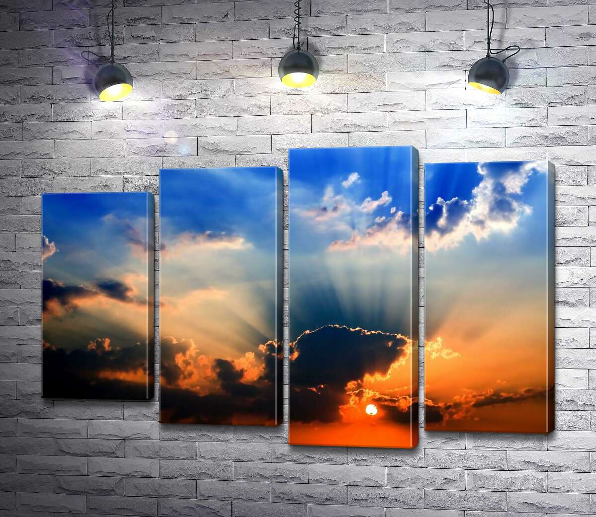 Модульная картина ArtPoster Горячие лучи солнца пробиваются сквозь холодные облака 100x69 см Модуль №21
Модульная картина ArtPoster Горячие лучи солнца пробиваются сквозь холодные облака 100x69 см Модуль №21