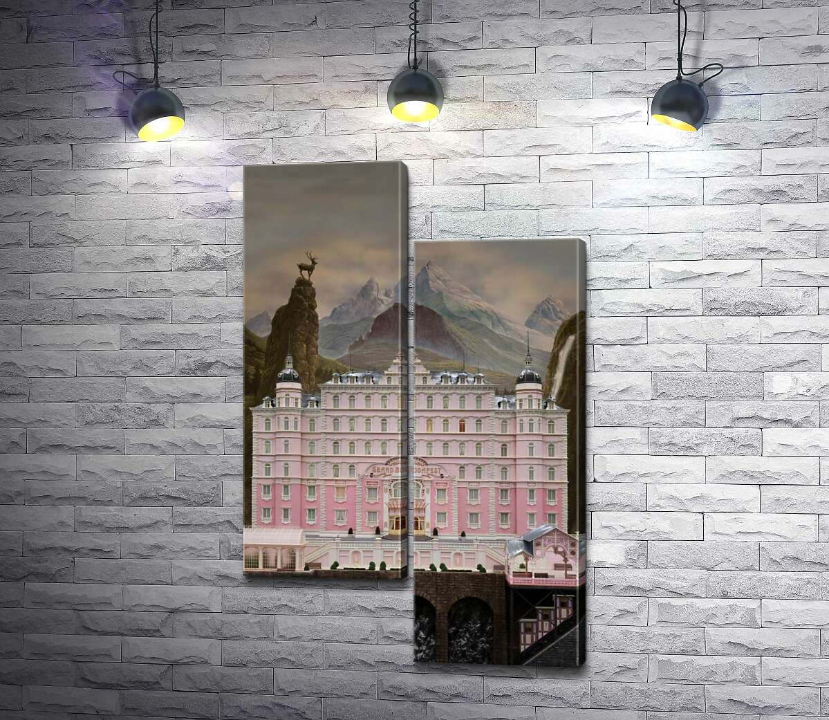 Модульная картина ArtPoster Жемчужно-розовый отель на постере к фильму "Отель" Гранд Будапешт "" (The Grand Budapest Hotel) 50x81 см Модуль №5
Модульная картина ArtPoster Жемчужно-розовый отель на постере к фильму "Отель" Гранд Будапешт "" (The Grand Budapest Hotel) 50x81 см Модуль №5