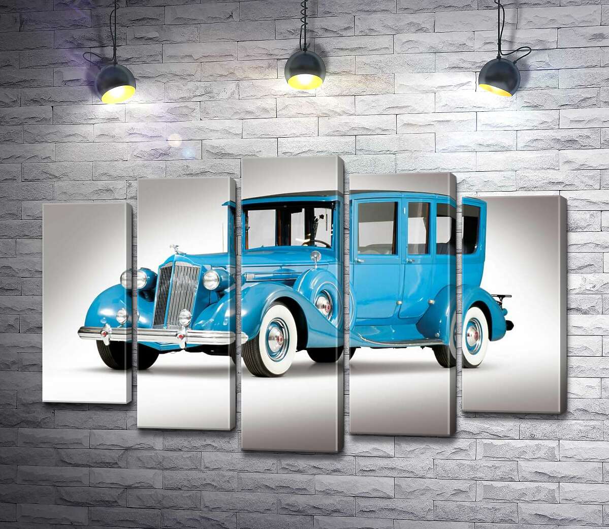 Модульная картина ArtPoster Голубой лимузин 1937 американской компании Packard 100x69 см Модуль №26
Модульная картина ArtPoster Голубой лимузин 1937 американской компании Packard 100x69 см Модуль №26