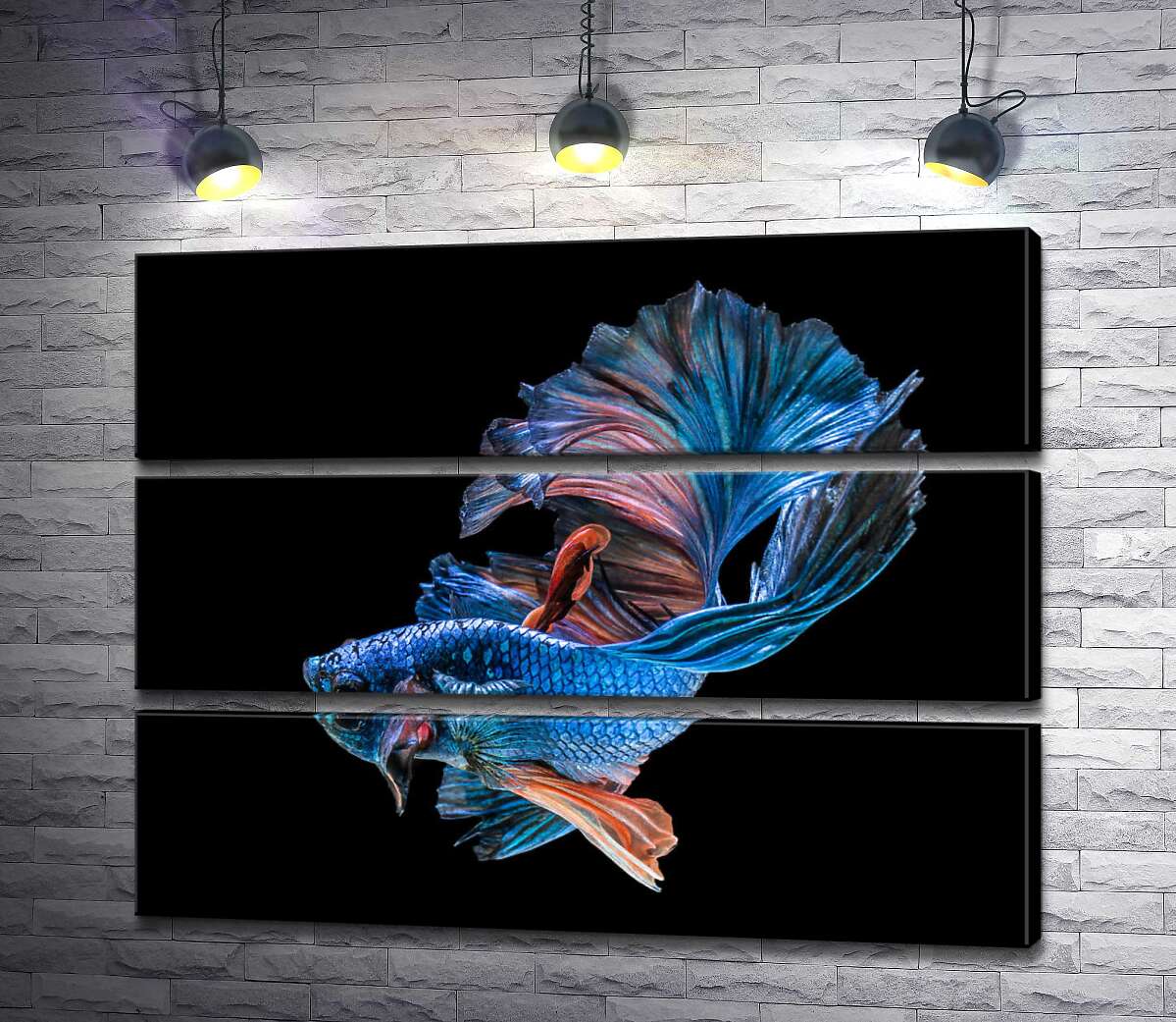 Модульная картина ArtPoster Голубая рыба-петушок с пышными волнами плавников 79x60 см Модуль №13
Модульная картина ArtPoster Голубая рыба-петушок с пышными волнами плавников 79x60 см Модуль №13