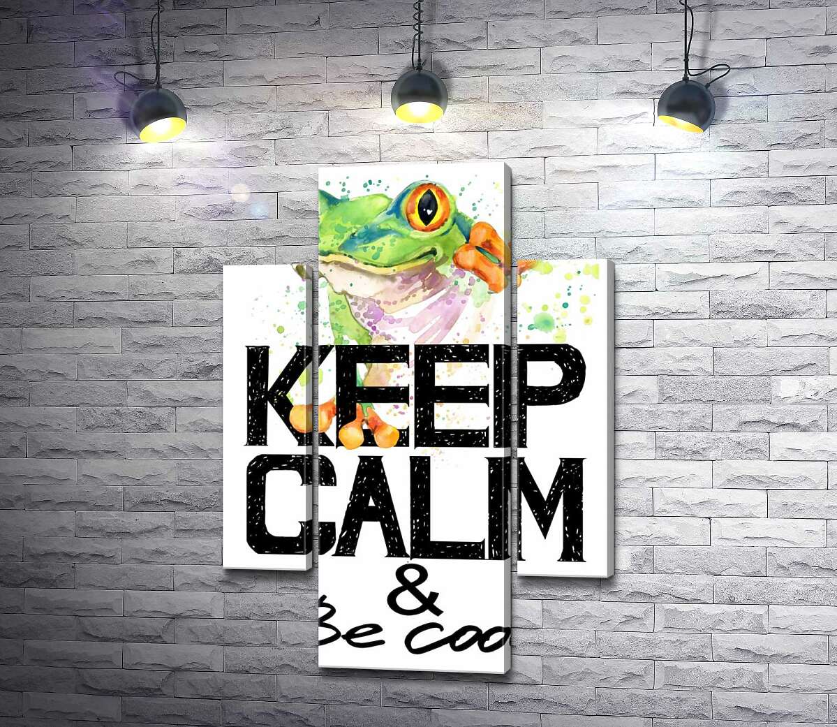 Модульная картина ArtPoster Древесная лягушка за надписью "keep calm and be cool" 131x190 см Модуль №7
Модульная картина ArtPoster Древесная лягушка за надписью "keep calm and be cool" 131x190 см Модуль №7