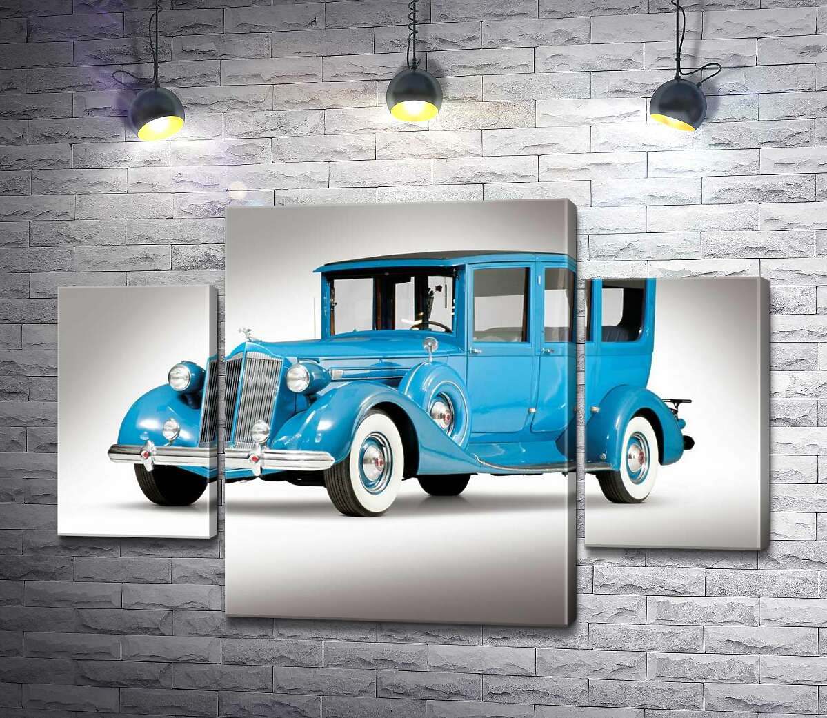 Модульная картина ArtPoster Голубой лимузин 1937 американской компании Packard 80x54 см Модуль №7
Модульная картина ArtPoster Голубой лимузин 1937 американской компании Packard 80x54 см Модуль №7