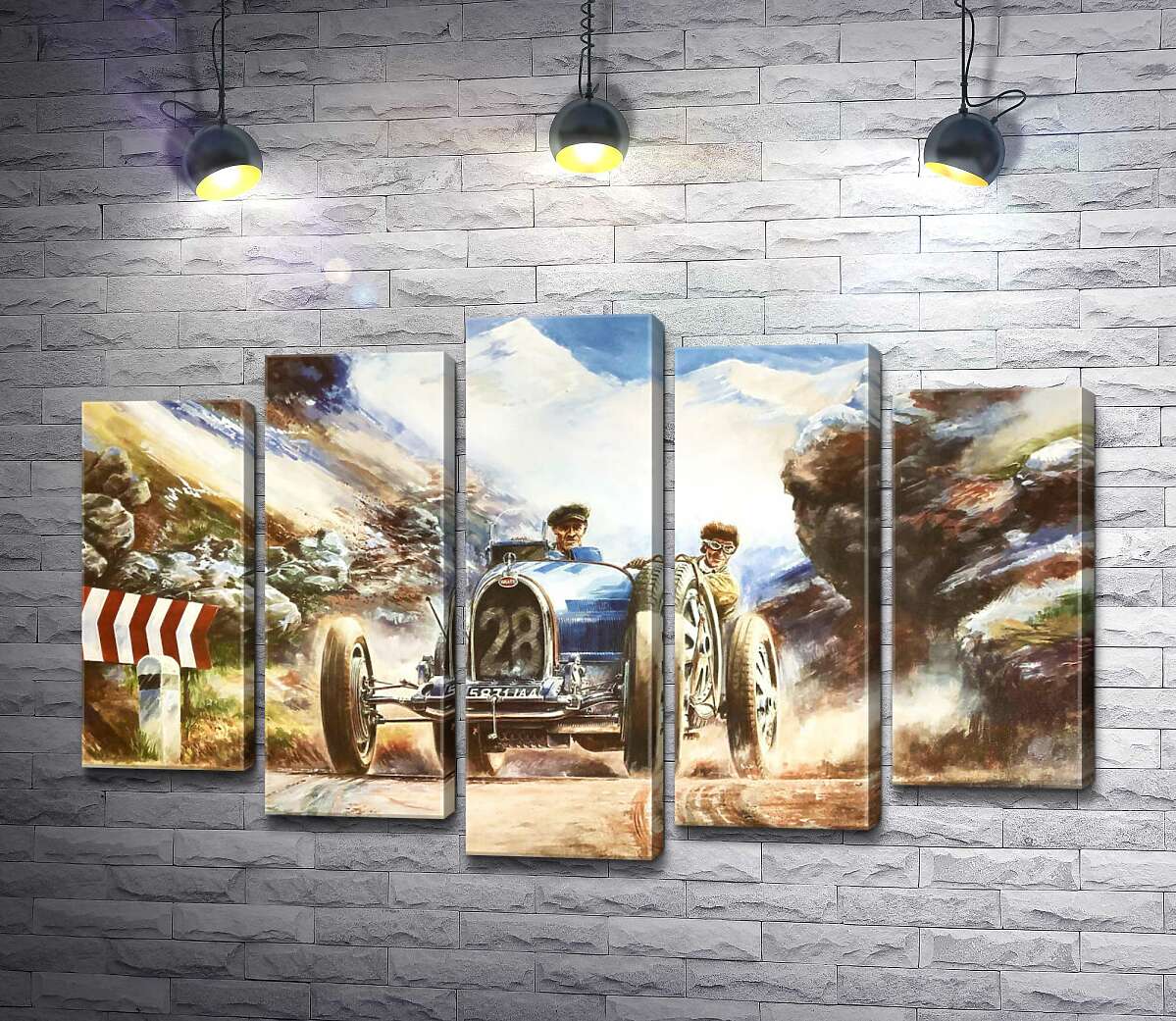 Модульная картина ArtPoster Гоночный автомобиль Bugatti Type 35 на трассе среди заснеженных Альп 100x65 см Модуль №26
Модульная картина ArtPoster Гоночный автомобиль Bugatti Type 35 на трассе среди заснеженных Альп 100x65 см Модуль №26