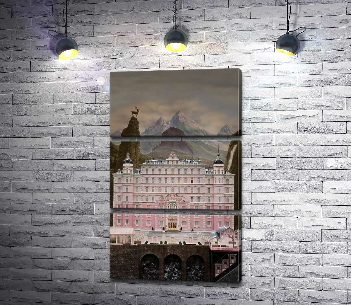 Модульная картина ArtPoster Жемчужно-розовый отель на постере к фильму "Отель" Гранд Будапешт "" (The Grand Budapest Hotel) 100x162 см Модуль №13
Модульная картина ArtPoster Жемчужно-розовый отель на постере к фильму "Отель" Гранд Будапешт "" (The Grand Budapest Hotel) 100x162 см Модуль №13